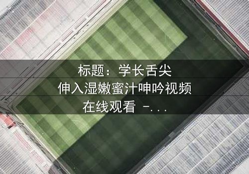 标题:学长舌尖伸入湿嫩蜜汁呻吟视频在线观看 - 完整无删版,揭秘校园禁忌之恋的隐秘角落