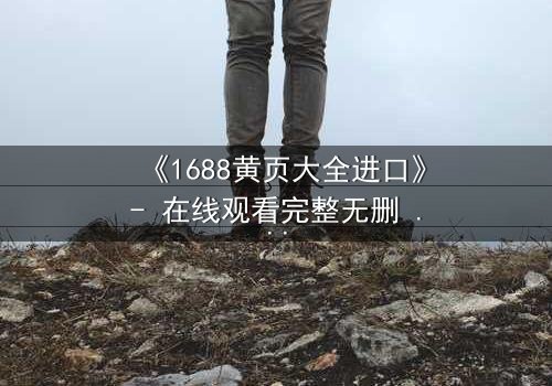 《1688黄页大全进口》- 在线观看完整无删 - 揭开跨国商业的致命陷阱