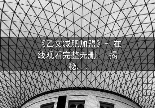 《乙文减肥加盟》- 在线观看完整无删 - 揭秘加盟背后的致命陷阱