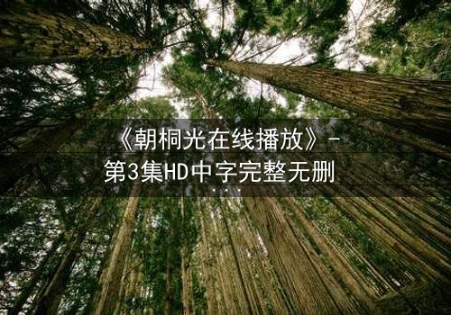 《朝桐光在线播放》- 第3集HD中字完整无删 - 揭开禁忌之恋的终极谜局
