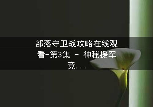 部落守卫战攻略在线观看-第3集 - 神秘援军竟是灭族仇人?