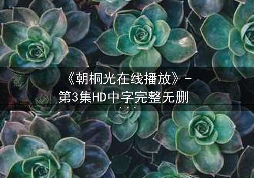 《朝桐光在线播放》- 第3集HD中字完整无删 - 揭开她隐藏的致命秘密