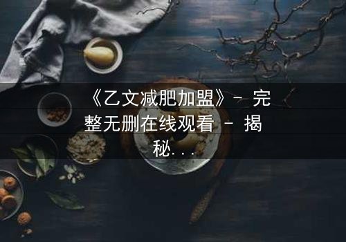 《乙文减肥加盟》- 完整无删在线观看 - 揭秘加盟背后的惊天内幕