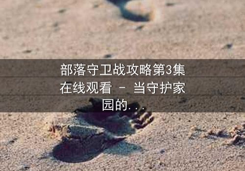 部落守卫战攻略第3集在线观看 - 当守护家园的代价是背叛信仰