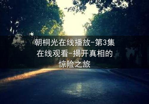 朝桐光在线播放-第3集在线观看-揭开真相的惊险之旅