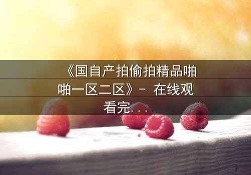 《国自产拍偷拍精品啪啪一区二区》- 在线观看完整无删 - 当镜头背后藏着致命秘密