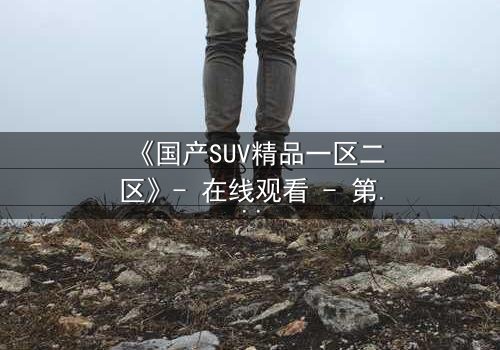 《国产SUV精品一区二区》- 在线观看 - 第3集HD中字