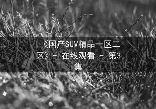 《国产SUV精品一区二区》- 在线观看 - 第3集