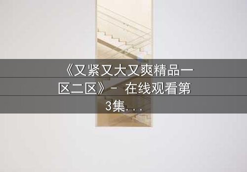 《又紧又大又爽精品一区二区》- 在线观看第3集 - 揭开人性最隐秘的欲望深渊